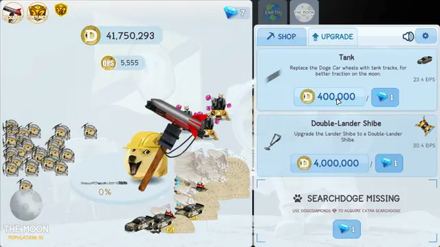 Moon upgrade hover